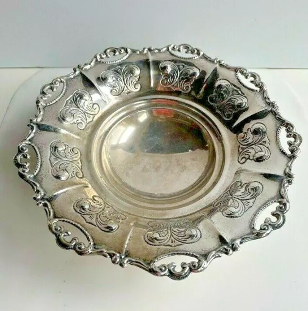 Large Vintage Vittorio Tedeschi Italy 800 Silver Footed Bowl 3