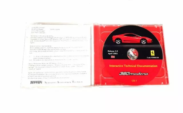 Genuine Ferrari 360 Modena Interactive Technical Repair Manual 2005..