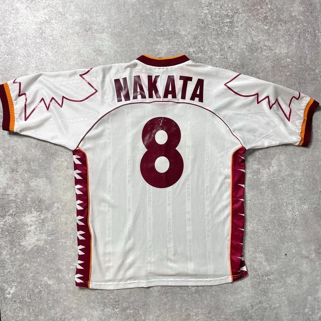 00/01Kappa　AS Roma No.8 NAKATA 2000-01 Roma Home Shirt Nakata #8 - 7/10 - (M)