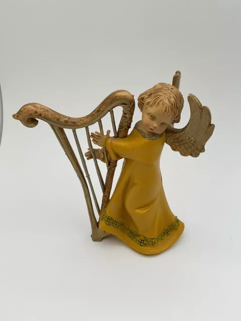 Early MCM Fontanini Depose Italy Angel with Harp Figurine 161 w/Spider Mark