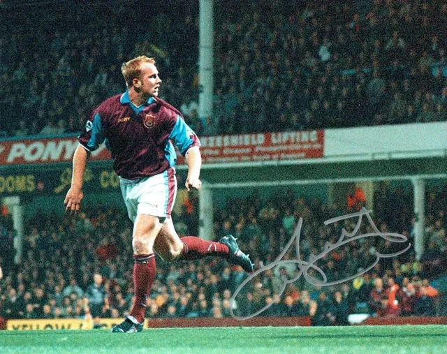 John HARTSON West Ham United Legend SIGNED Autograph 10x8 Photo AFTAL COA