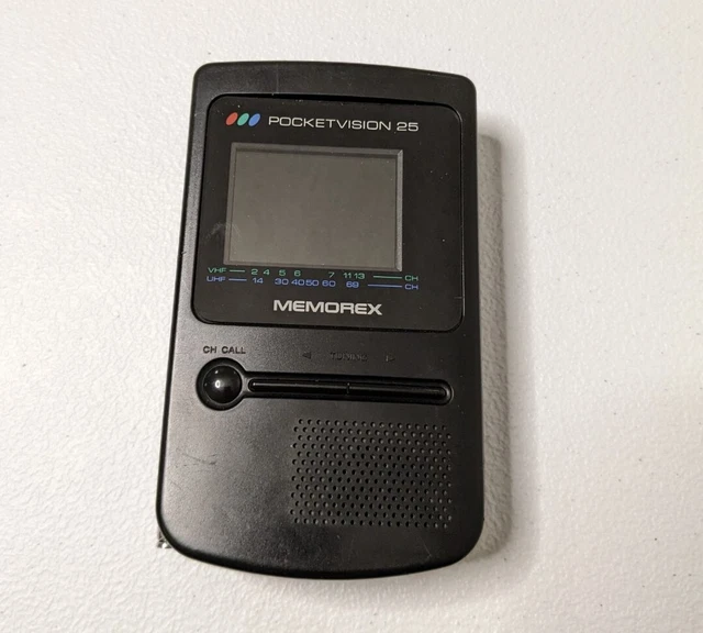 Vintage Memorex Pocket Vision 29.VHF/UHF. Backstand intact.