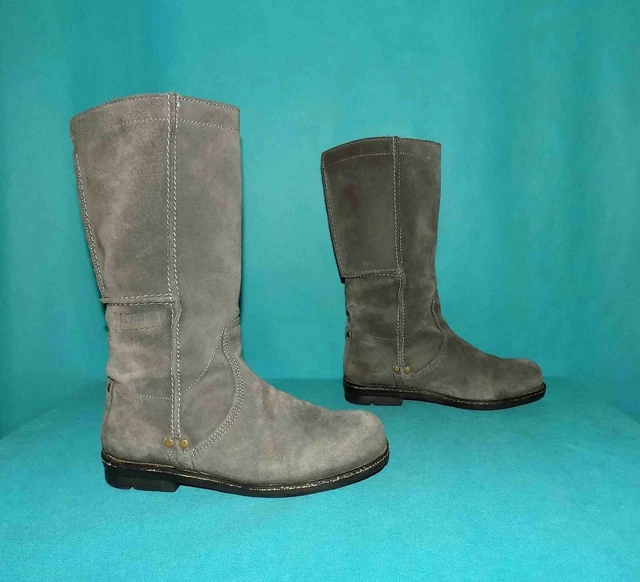 Botte grise sale en daim