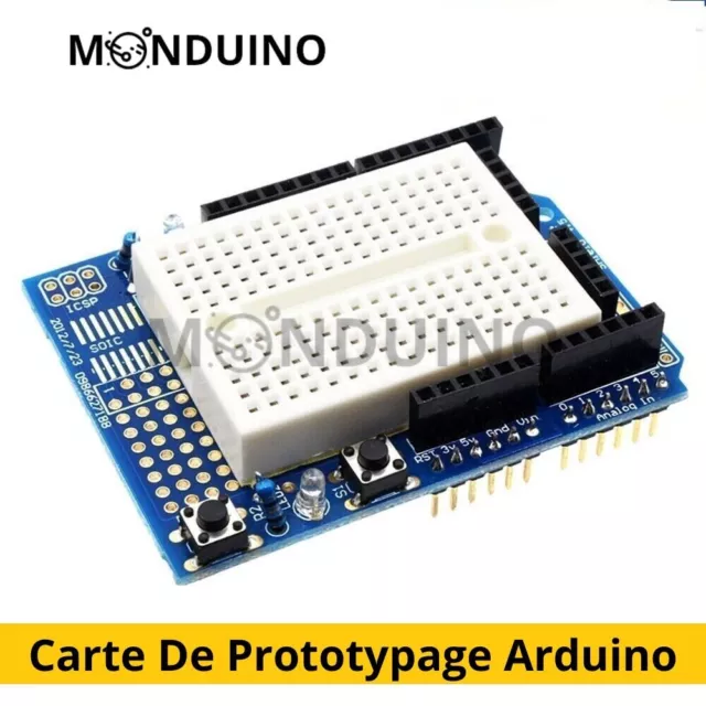 Carte de prototypage pour Arduino UNO + Breadboard, Prototype Shield Protoshield