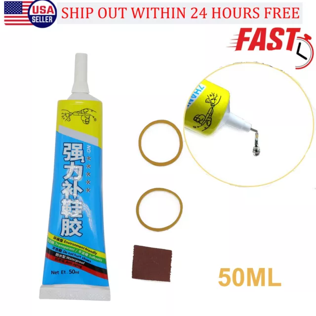 Repair Adhesive Clear Shoes Glue For Leather Vinyl Rubber Cork Canvas 50ML