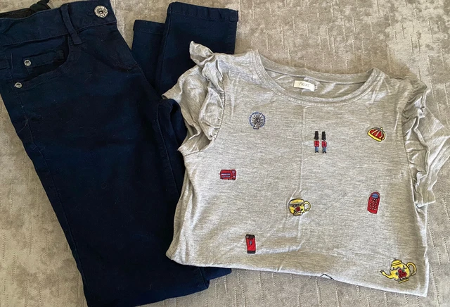 Pacchetto outfit jeans e t-shirt skinny età 11