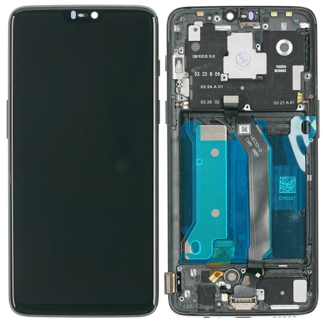 Oneplus 6 Affichage Module LCD Ecran Tactile Cadre Numériseur Verre Noir