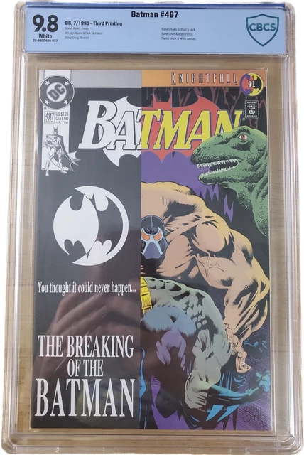 Batman #497 Rare 3d Printing!!! CBCS 9.8 Knightfall Pt.  11