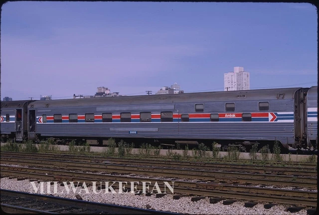 Original Kodachrome slide Amtrak AMT Slumbercoach 2005 Chicago Illinois 1974