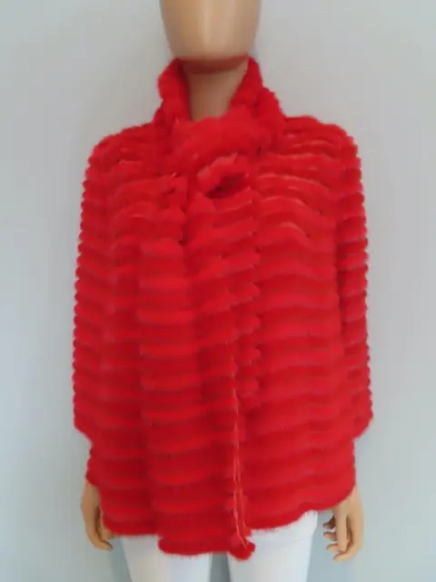 Fendi Red Fox Fur Jacket w/ Detachable Scarf Size 42/US 6