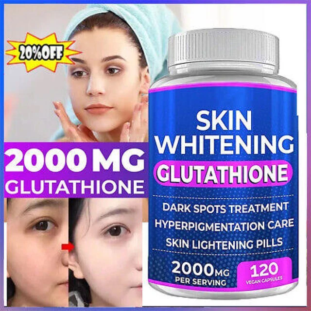 Gélules Glutathione + Collagène X 120 - Complément éclaircissant Peau, Origine Thaïlande