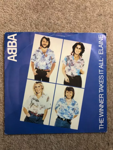 ABBA The Winner Takes it All / Elaine 7" Single Vinyl 1980 Epic EPC 8835 45 RPM