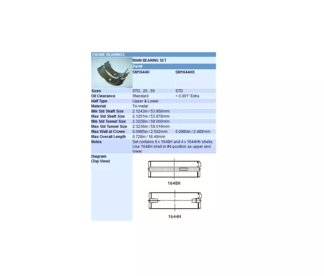 Acl Race Series Hauptlager Für Vag Audi Vw Skoda 1.6-2.0 16V 20V Main Bearings 2