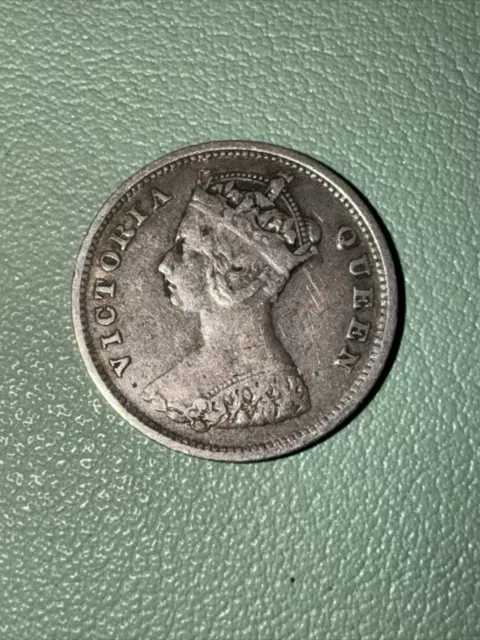 Hong Kong. Silver 10 Cents, 1901 Queen Victoria.