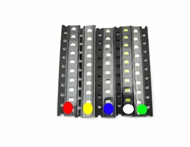 KIT LED SMD 1210 5 COLORI 50 PEZZI Bianco Rosso Blu Verde Giallo POSTA1