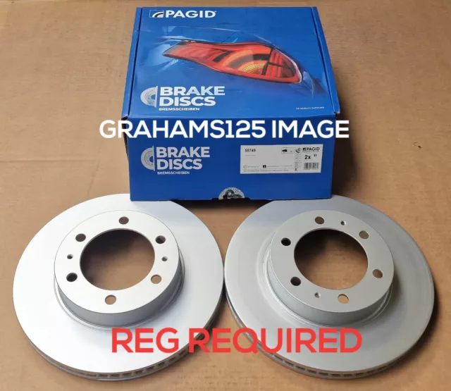 BRAKE DISCS X2 319 mm FRONT FITS TOYOTA HILUX MK8 PAGID 55749