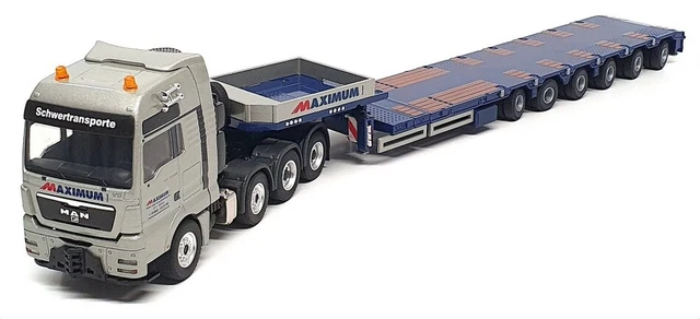 Miniature Conrad 1/50 – Goldhofer Power Pack – Bleu/Argent – Modèle 98018/0
