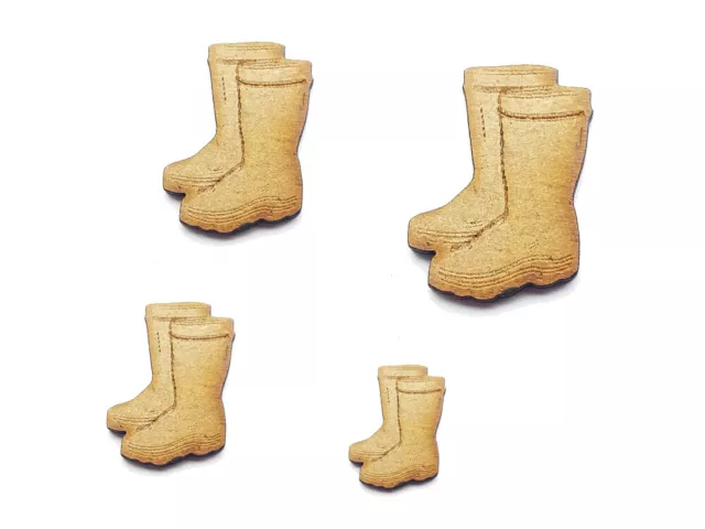 Wooden Mdf Wellingtons Shape Ornament Laser Cut Embellishment