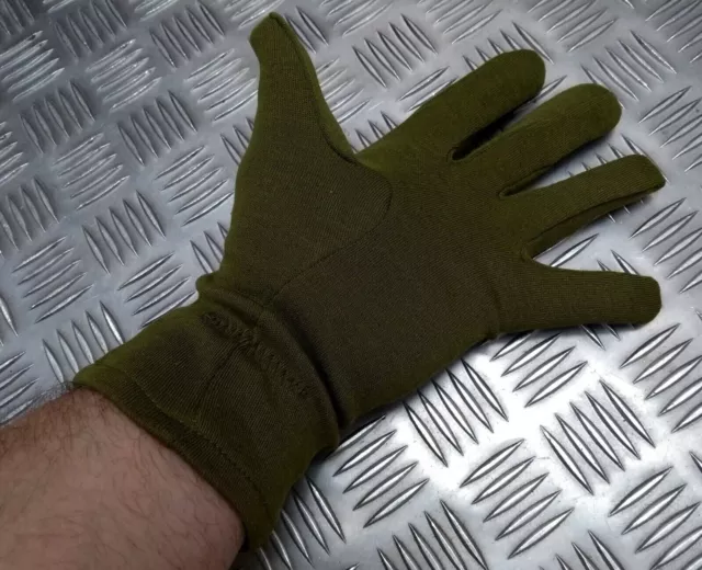 AFV Crewmans Gloves Olive Green FR Fire Resistant Treated Fabric Size Small