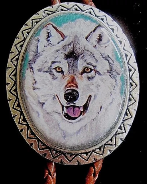 Classic Wolf Bolo Tie