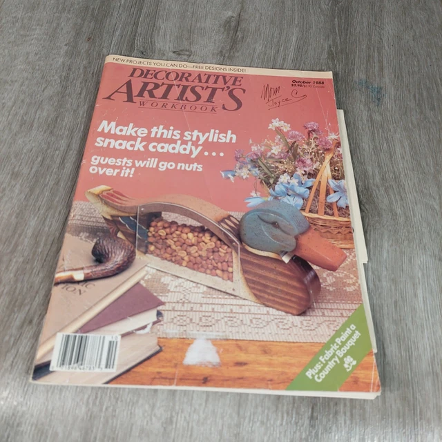 Workbook de artistas decorativos octubre 1988 haz este elegante bocadillo caddy