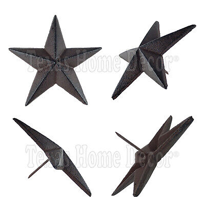 2 Large 5" Star Nails Cast Iron Tacks Rustic Western with 1 3/4" Nail