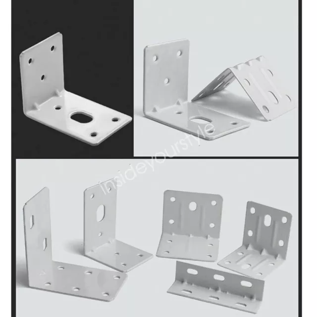 Metal Corner Brackets Heavy L shape Galvanized Angle Braces Furniture Fixing 2