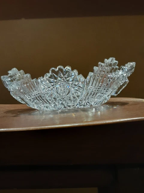 Exceptional Unusual Vintage American Brilliant Cut Bowl " Cut To Peices " 9