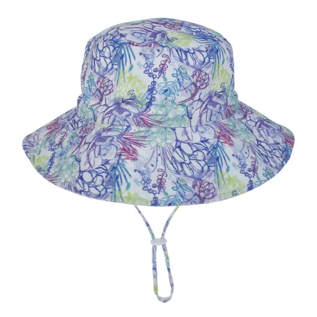 Hat Geometry Print Convenient Children Bucket Hat Cotton