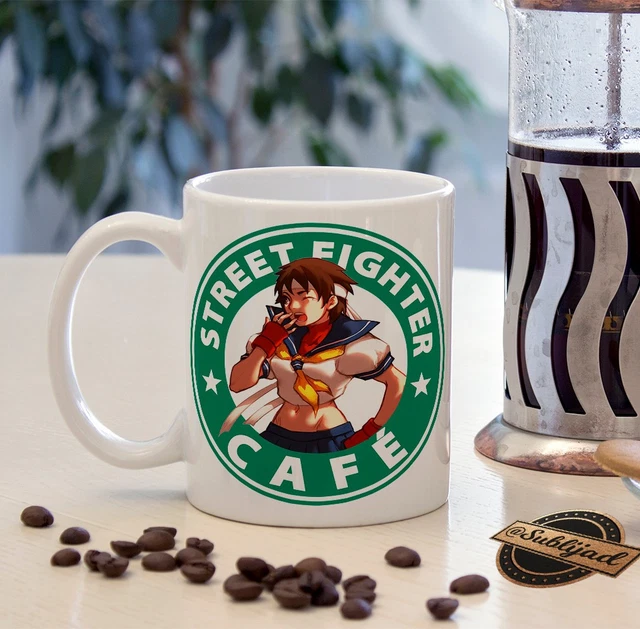 Mug 'J'vais T'arracher Les Yeux' - Design Trash Cartoon Tête De Cul - Céramique Colorée