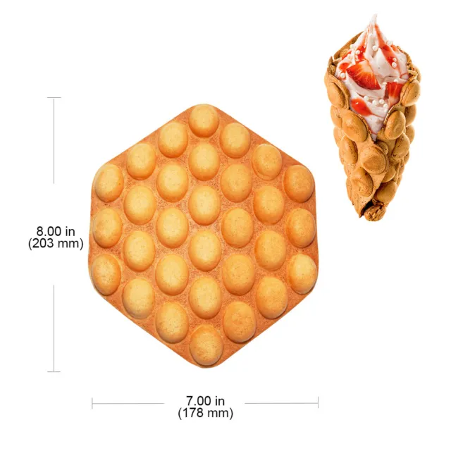 Bubble Waffle Maker | Professional Rotated Machine | Improved Manual Thermostat 3