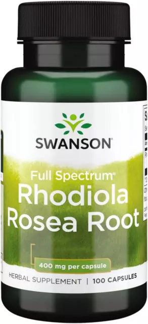 Swanson, Rhodiola Rosea Root (Extrait De Racine De Rose), 400Mg, 100 Capsules, H