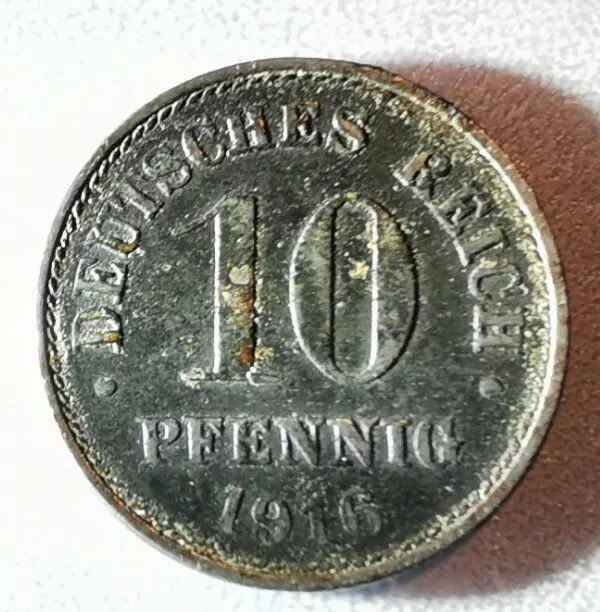 Deutsches Reich  10 Pfennig 1916 A German Empire