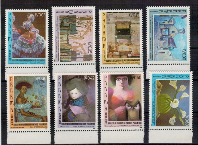 Panama: Nr. 1612-1619 ** postfrisch / Gemälde 1986