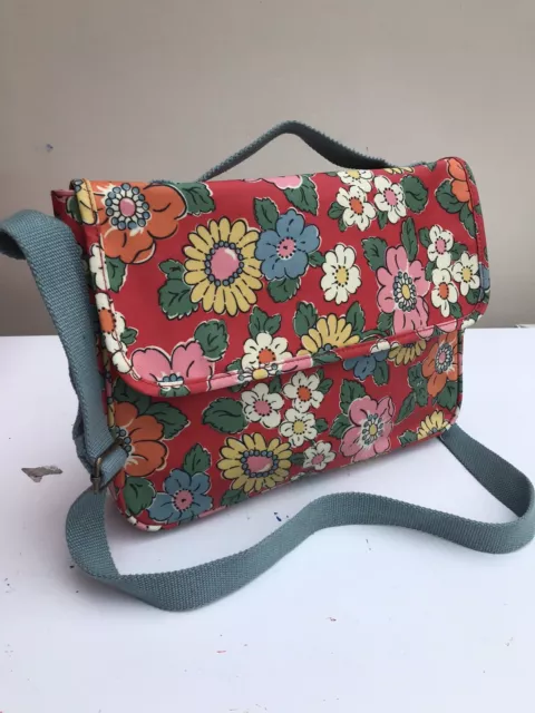 Borsa a tracolla Cath Kidston bambini borsa stampa floreale panno d'olio borsa a tracolla