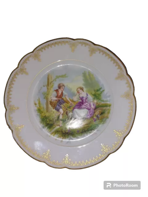 Estate French Sevres Chateau de St Cloud Cabinet Decorative Plate Sold AS IS