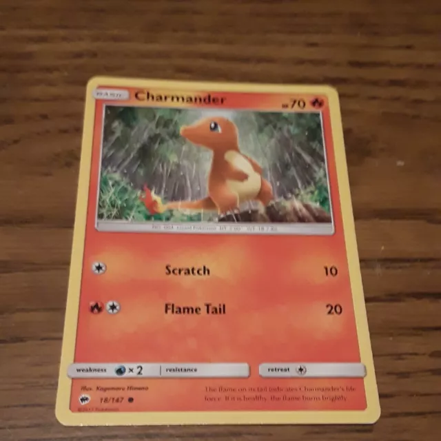 Pokemon Sun and Moon Burning Shadows Charmander Common 18/147