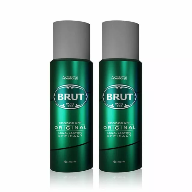 Brut Originale Uomo Lungo Durata Deodorante Confezione 2 200ml Ogni