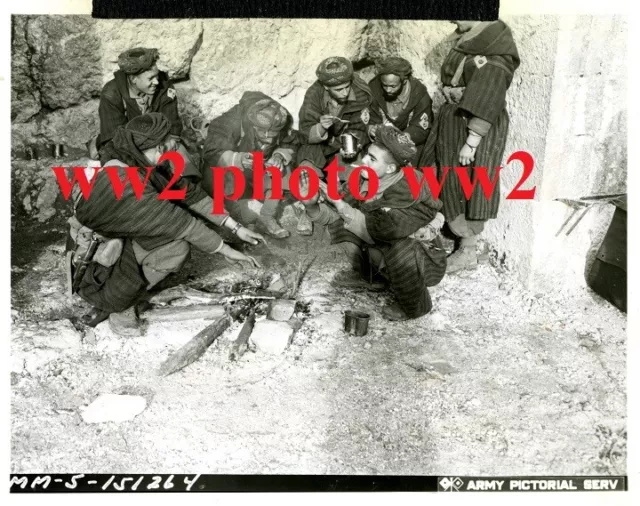 US ww2 Photo Goumier CEF Italie RTA RTM RTT DIA DIC FFL tirailleur veste casque