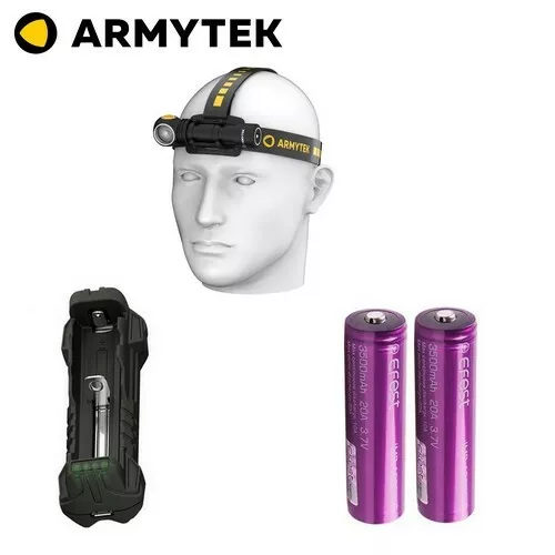 Pack Ultra Trail Frontale Armytek Wizard C2 Pro USB 2500 Lumens