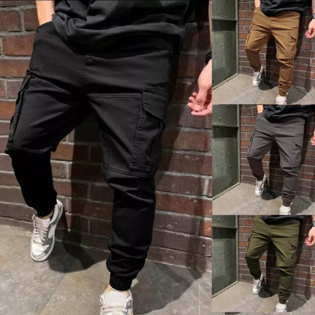 Mens Casual Sports Thickened Pants Cotton Large Sanitary Skinny Long Pants