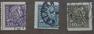 1921 Sweden, Postage Scott #194-196 400th Anniversary of Gustavus Vasa's War