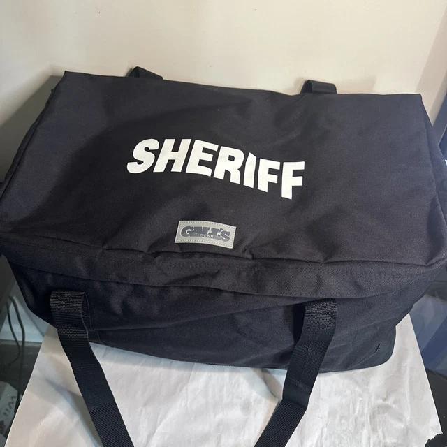 GALLS GEAR BAG DUFFEL SQUARE NYLON GEAR Black Bag SHERIFF LABEL
