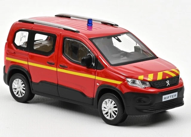 Voiture De Pompiers Peugeot Rifter 2019 - Modèle Réduit Norev 1/43