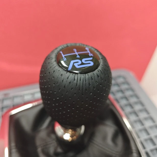 Black Leather 6-Speed Sport Shift Knob For Focus MK1/MK2 & Fiesta RS ST 2.5 Turbo – Aluminum & Leather By RS