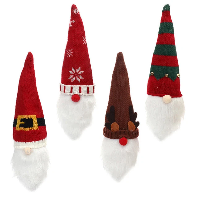 4pcs Noël Gnome Wine Bottle Cover Champagne Red Wine Bottle Cover Party Decor