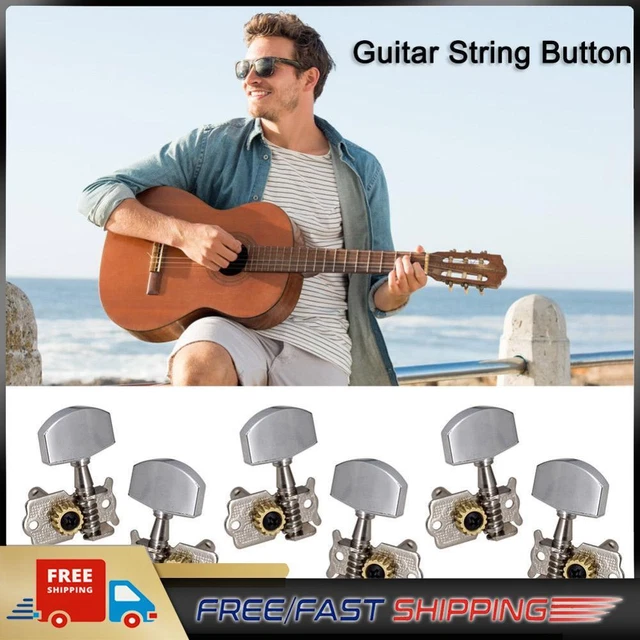 6pcs Guitar 3L 3R Open String Button Tuning Pegs Machine Head Key Peg Tuners