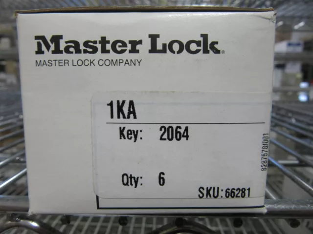 (6) Master Locks 1KA Keyed Alike Each Lock has 2 Keys Free 2 Day FedEx Ship