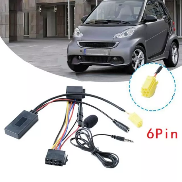 Adattatore Audio Bluetooth per Auto un 6 Pin  AUX Vivavoce Microfono pe5654