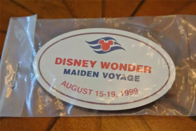Disney CRUISE Line CAST & Press Exclusive DISNEY WONDER Maiden Voyage Nametag